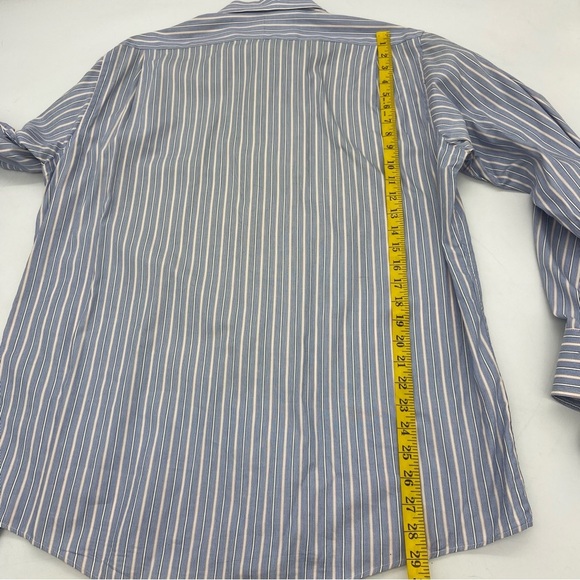 Burberry Blue Striped Button-Up Shirt 16 - 34 - Picture 11 of 16